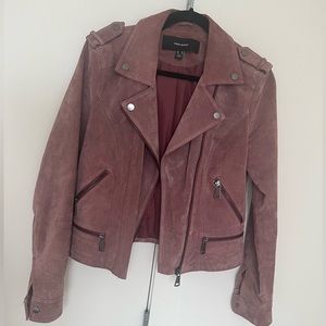 Pink/rose leather jacket